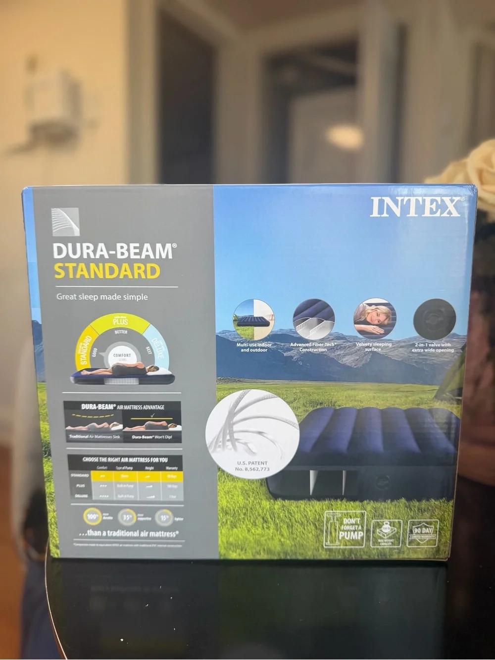 Intex Dura-Beam Standard Twin Air Mattress - Navy Blue